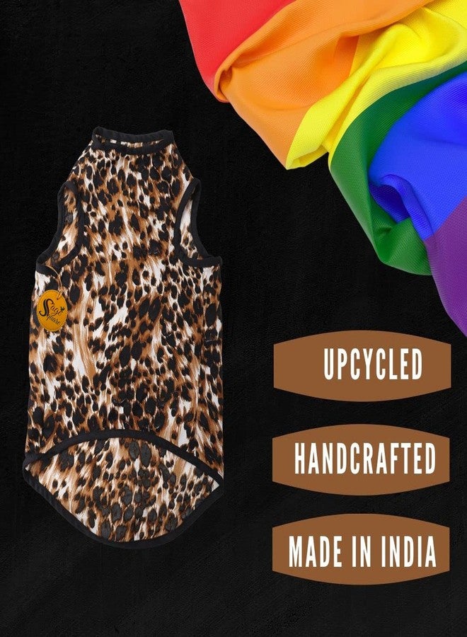 Sage Square Funky Soft Material Dog T-Shirt | Cool/Funky Print Pet | Soft Light Weight | Comfortable & Breathable Dog Clothing | Trendy Vest Outfit (XLarge - 24 inch) (Leopard Print) - Image 4